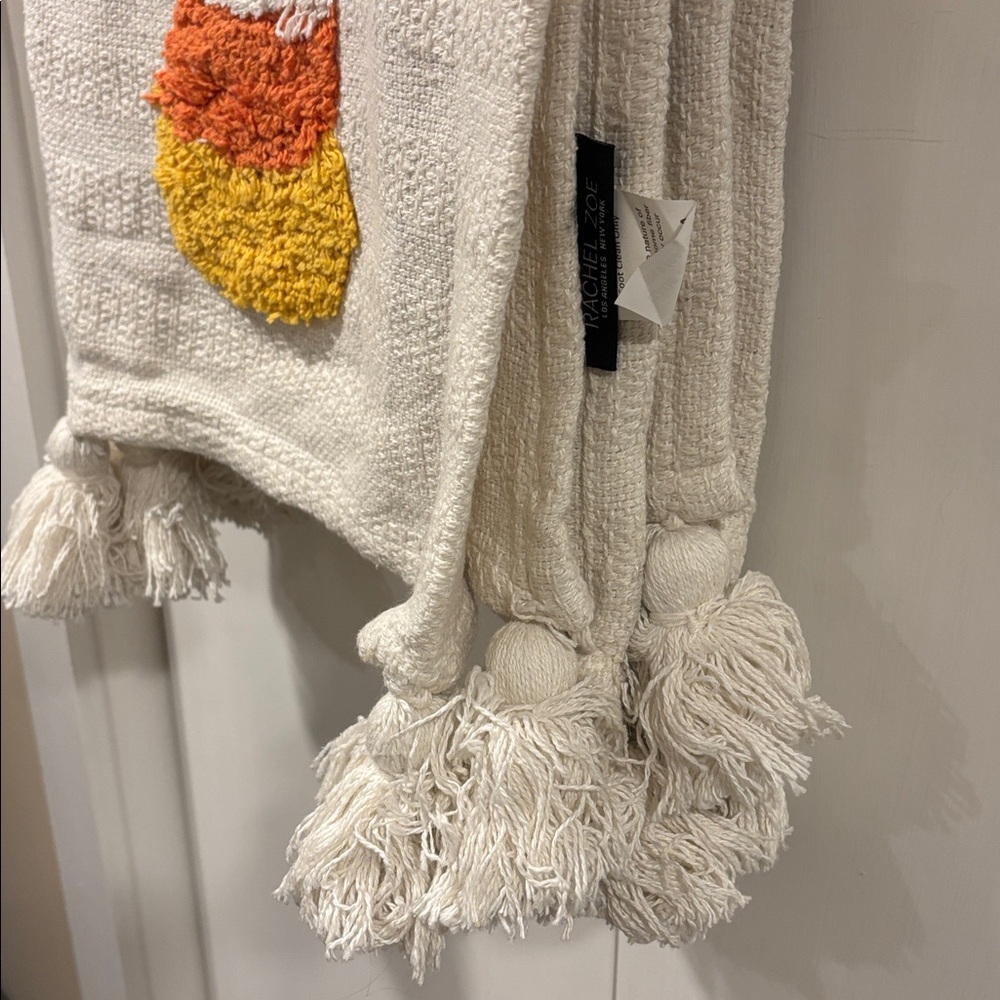 Rachel Zoe Candy Corn Halloween Throw Blanket NWT 50” x 60” - Picture 4 of 4